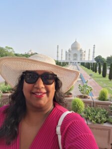 Subhadra at the Taj Mahal